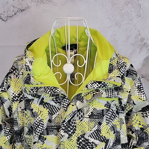 REI geometric print outer shell zip up jacket Boys Size L - Picture 2 of 11
